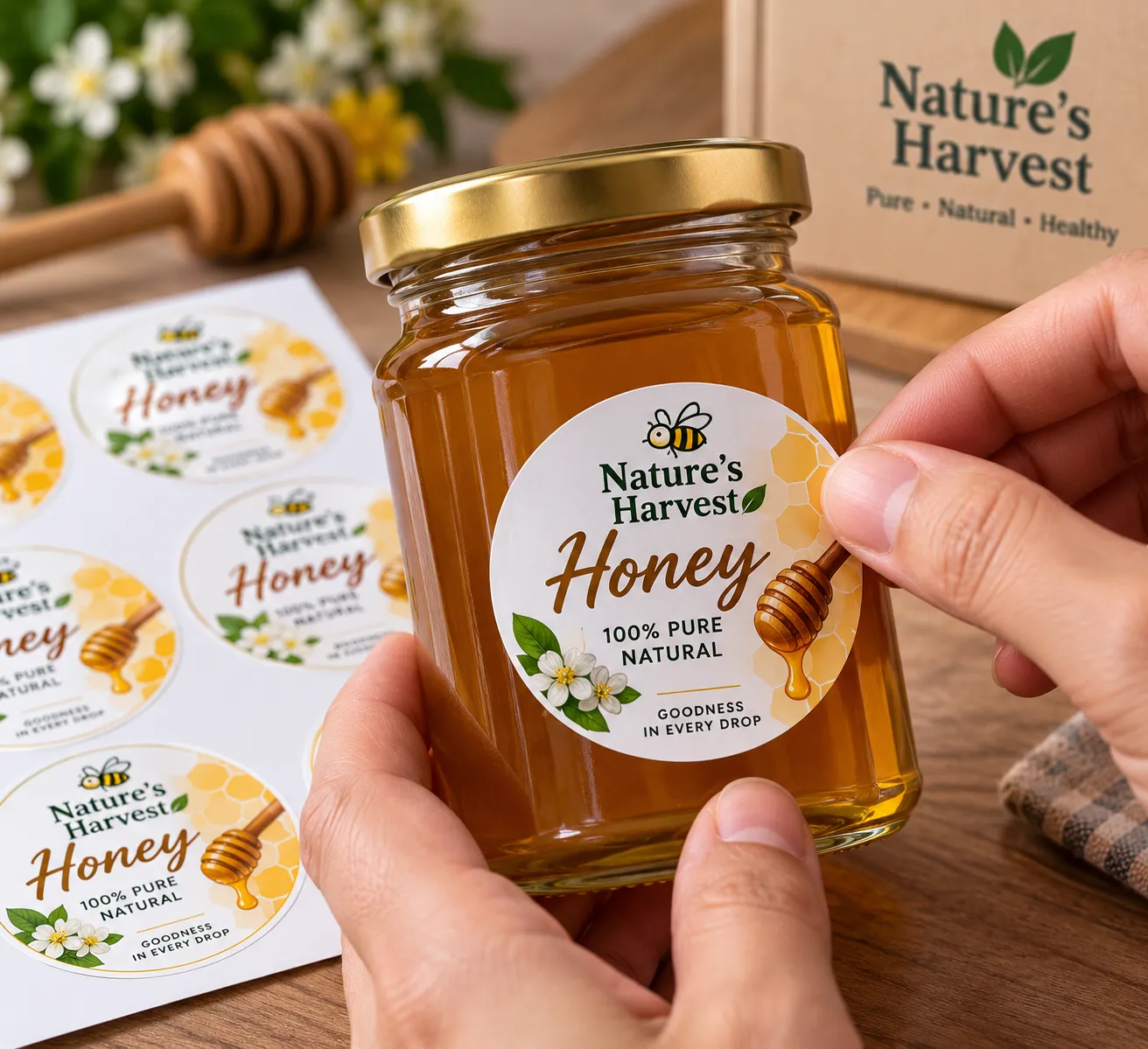Custom Printed Paper Sticker Labels specimen