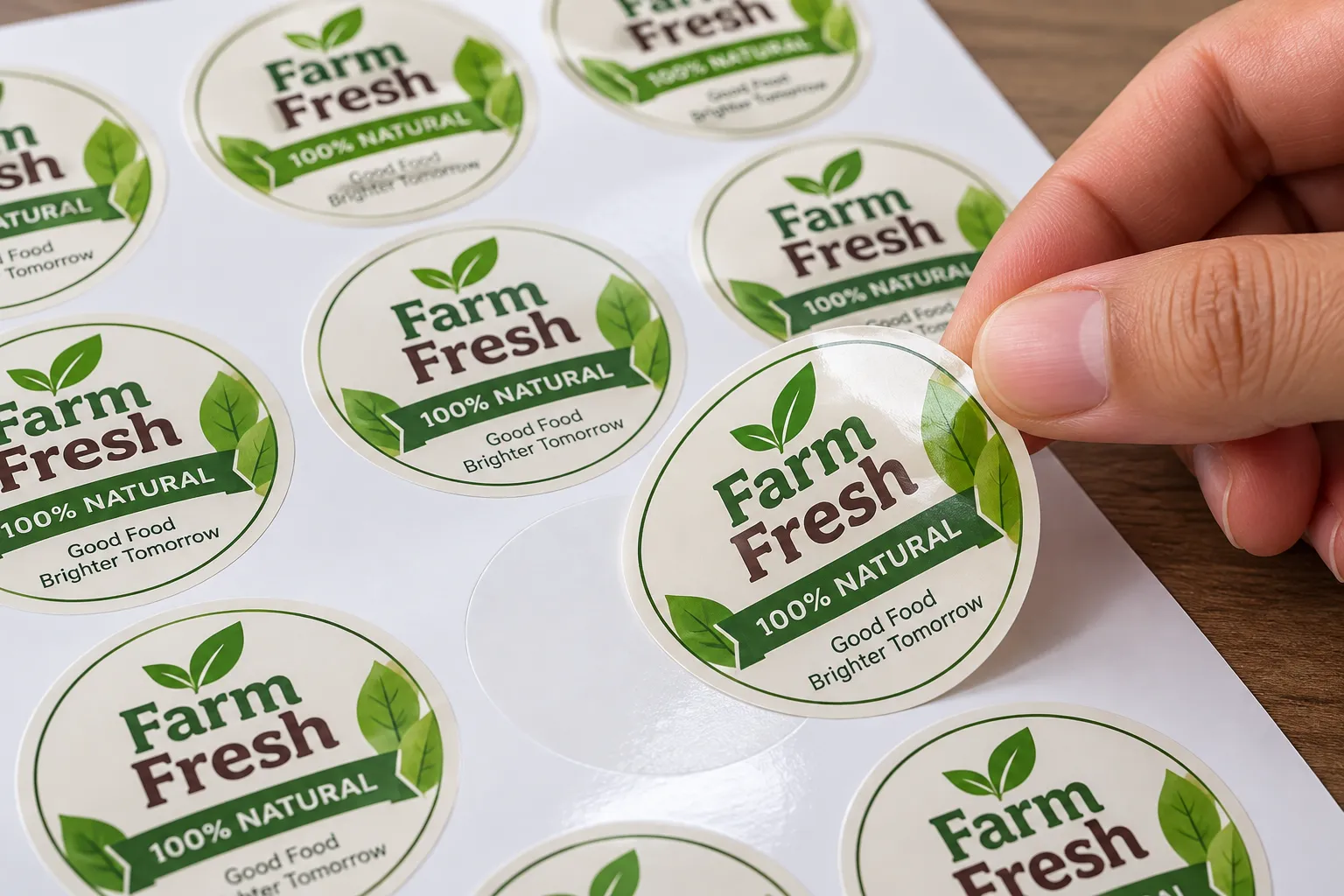 Custom Printed Paper Sticker Labels specimen